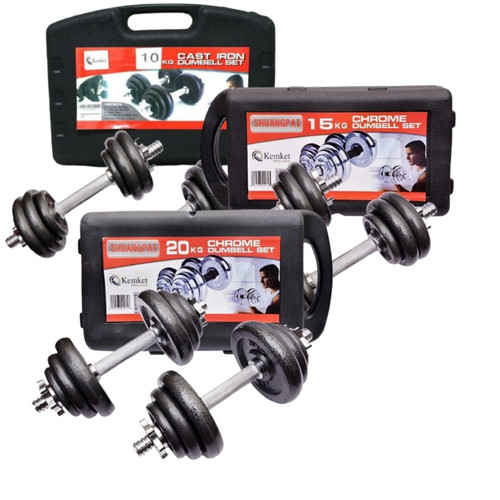 Kemket cast iron dumbbell set - kemket,