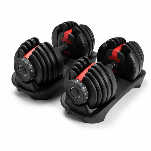 Adjustable dumbbells set - dumbbells, 2x