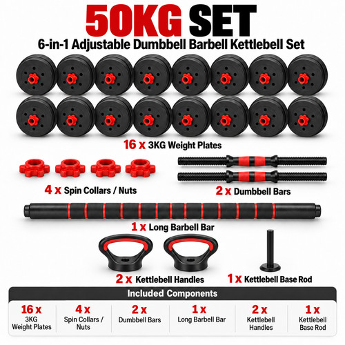 50kg adjustable in 1 - , 6-in-1