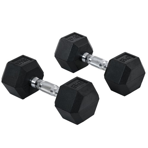 Homcom hexagonal dumbbells kit - homcom,