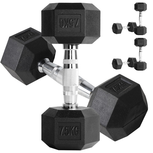 Hex dumbbells set - hex, 5-7.5kg