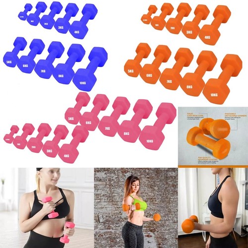 Neoprene dumbbells pair - dumbbells, hex