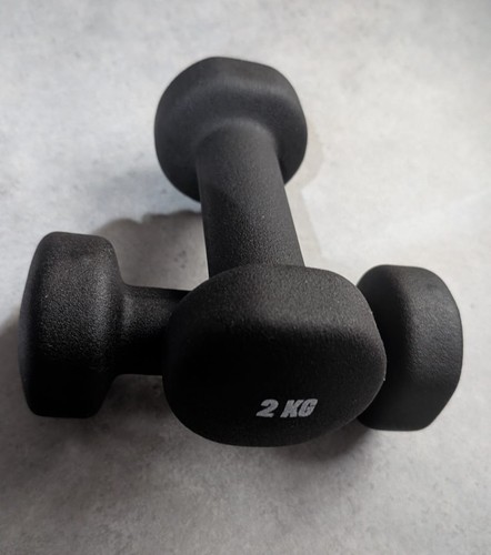 Neoprene 2kg dumbbells pair - neoprene,