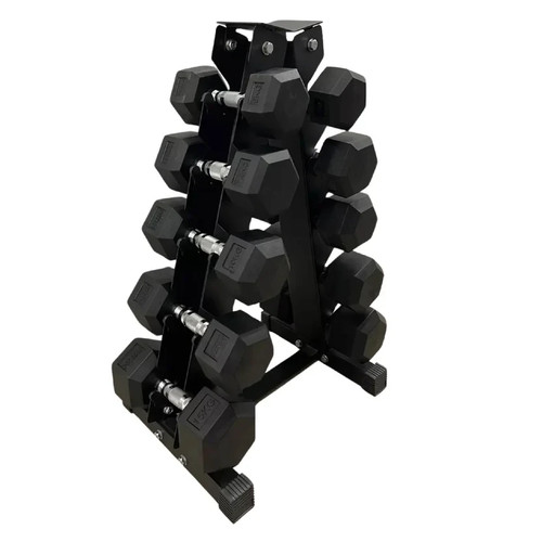 Hex dumbell set with rack - with,