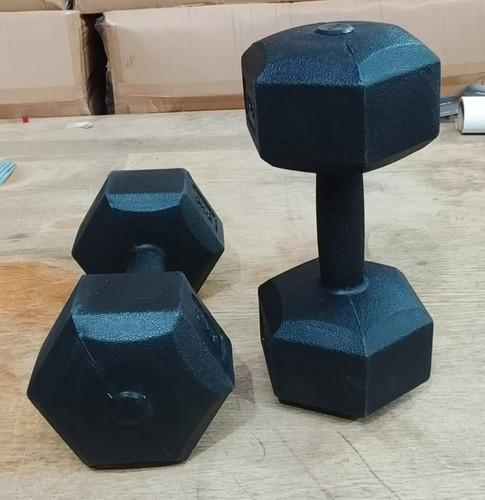 Plastic hex dumbbells - plastic,
