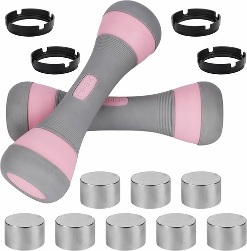 Pink adjustable dumbbell - pink, set