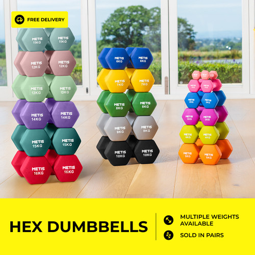 Metis neoprene hex dumbbells - metis,