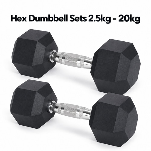 Hex dumbbells set 5kg 20kg - dumbbells, 2.5kg-20kg