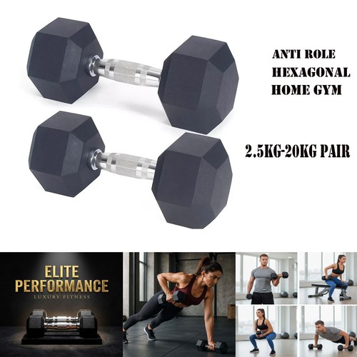 Hex dumbbells set 5kg - set, 2.5kg-20kg