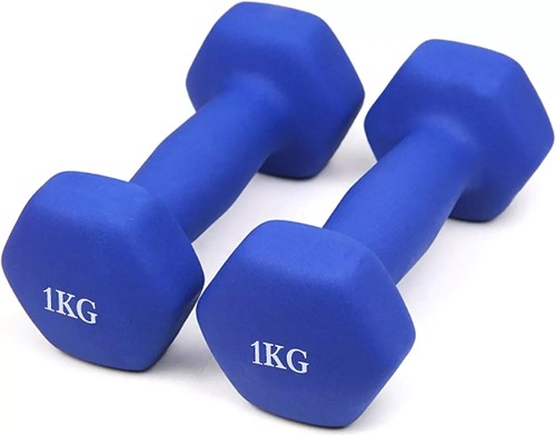 Neoprene dumbbells 1kg 2 - dumbbells,